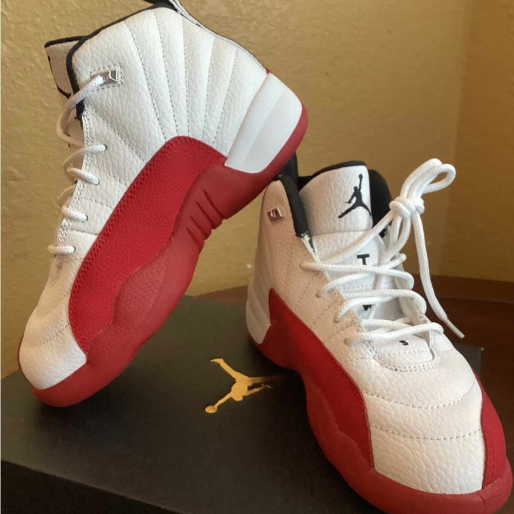 Jordan 12 Retro PS in White and Varsity Red
